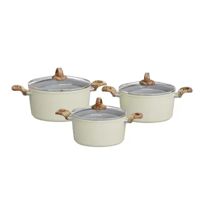 Bộ nồi chống dính vân đá đáy từ SUNHOUSE SHG7979MA